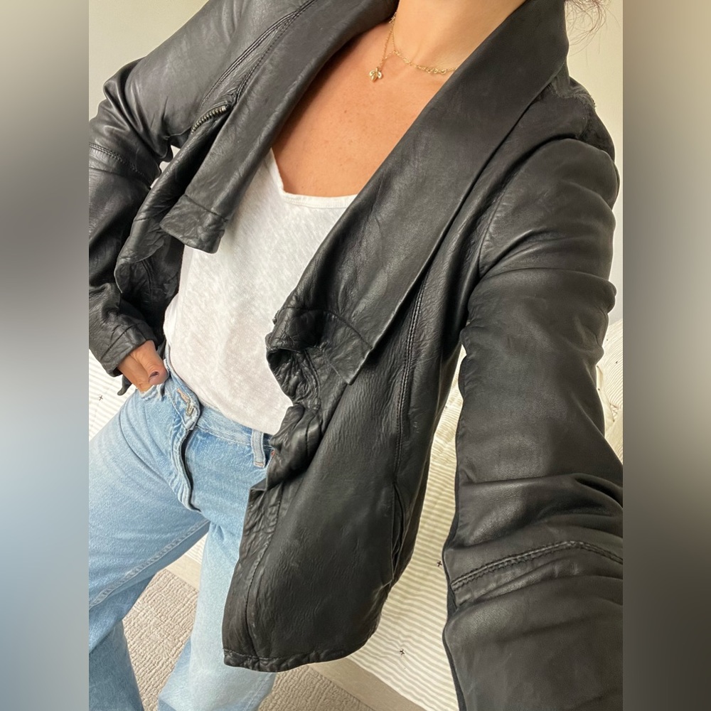 ALL SAINTS Jack’s Place Leather Jacket - Size 4/6